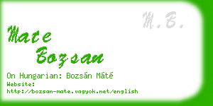 mate bozsan business card
