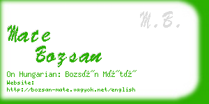 mate bozsan business card